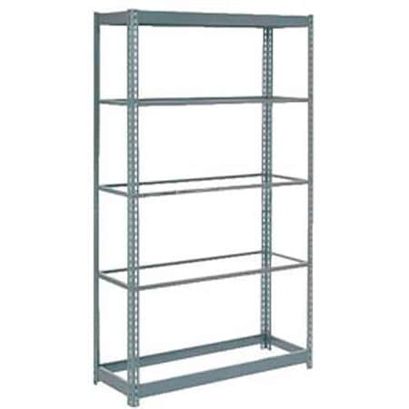 Global Industrial Heavy Duty Shelving 48W x 24D x 96H With 5 Shelves, No Deck, Gray B2297555